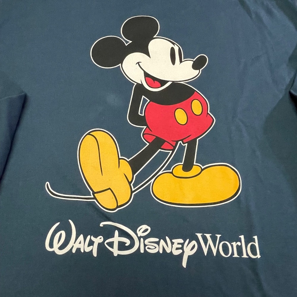 Disney Parks Mickey Mouse Long Sleeve Shirt Blue Walt Disney World Mens XXL NWT